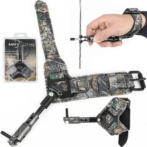 Bogenschießen Release Aids Handgelenkschlaufe Trigger Caliper Compoundbogen Jagd - Picture 1 of 17