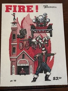 Puckerbrush FIRE ! fireman firehouse Cross Stitch Pattern Chart PB 16 - Picture 1 of 1
