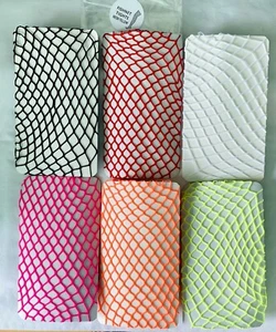 Fishnet Tights Bright Neon Coloured Festival Dance Rave Fashion Fine Whale Net - Picture 1 of 63