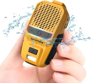 Wearable Waterproof Bluetooth Speaker with Rgb/Flashlight-Clip-On Wireless Porta - Picture 1 of 8