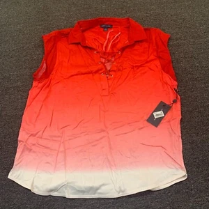 Tommy Hilfiger NWT New Top Shirt Blouse - Womens Size M Red - Picture 1 of 6