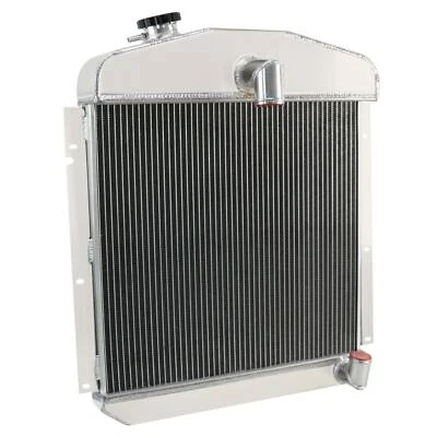 4 Row Aluminum Radiator For 1947-1949 Deluxe Plymouth Chrysler P15 5.3L L6 V8. - Изображение 1 из 4