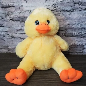 The Bear Factory Duck Plush Blue Sparkle Glitter Eyes White Hair Tuft 11” EUC - Picture 1 of 8