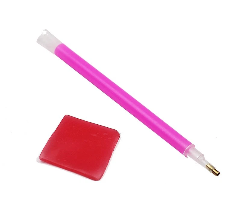 COLOR YOUR NAILS 1 Wachs- Strasssteinpicker rosa. Mit Wachs