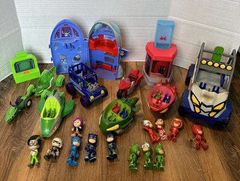 PJ Masks Figures Action Figures Vehicles Romeo  Owlette Catboy Lot Cover