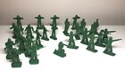 Lot of 27 US Army Men Green Plastic Toy Soldiers- unbranded in Fair Condition.