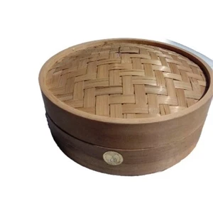 CROFTON 100%  BAMBOO STEAMER 2 Piece Set 10" Diam Instructions NEW PRICE DROP - Picture 1 of 7