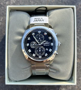 NEW - Orient T TT0U-C2-B Chrono Date Qz W/R 100M Men's Watch - Picture 1 of 10