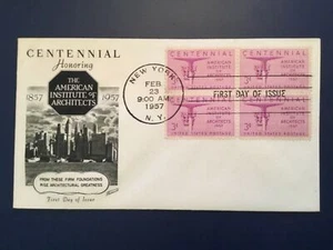 ICOLLECTZONE US 1089 Block Architects  FDC  First Day Cover  (E100) - Picture 1 of 1