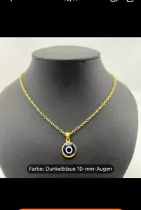 NAZAR Boncuk Halskette Kette Anhänger Glücksbringer türkisches Blaue Auge Neu - Bild 1 von 2