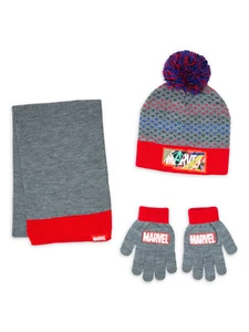 Marvel Boys Marvel Sombrero Guante y Bufanda Conjunto Gris Talla OS - Imagen 1 de 3