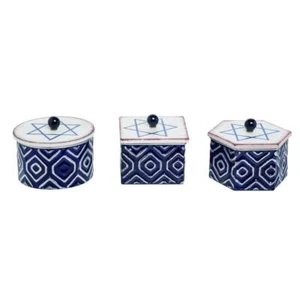 Star of David Metal Boxes Set of 3 Judaica In Hand Hanukkah Chanukah - Picture 1 of 1