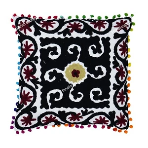 Cushion Cover Embroidery Traditional Home Decor Pillow Cover Case 16 x 16 in - Picture 1 of 5