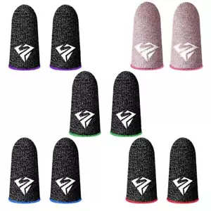 1 Pair Gaming Finger Sleeves Thumb Finger Cots Fingertip Cover - Picture 1 of 24
