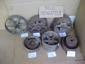 Flat Belt Pulley, Vintage, Cast Iron - Picture 1 of 16