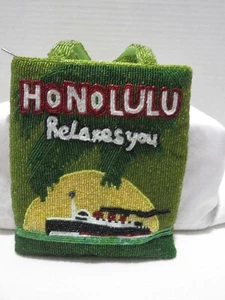 UNITED COLORS OF BENETTON BEADED PURSE/HANDBAG HONOLULU DESIGN   - Picture 1 of 6