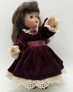 Vintage Effanbee 8 Zoll Puppe brünett Twist Turn 90er braune Augen alles original - Bild 1 von 9