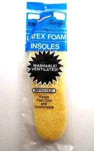 CSL Surefit Latex FOAM INSOLES 1 Pair Men's Size 11-12 - Picture 1 of 2