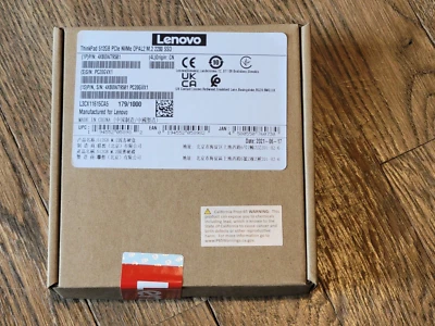 LENOVO 4XB0W79581 ThinkPad SSD 512GB PCIe NVMe OPAL2 M.2 2280 SSD NEW SEALED - Image 1 of 3