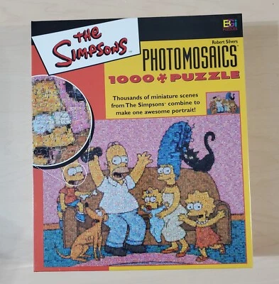 New & Sealed Photomosaics The Simpsons On Couch 1000 pc Jigsaw Puzzle Buffalo - Image 1 of 4