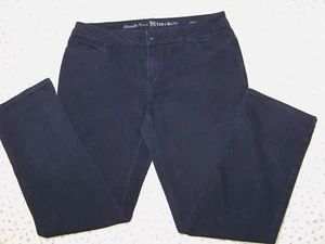 Women's Vera Wang Black Denim Jeans - Size 14 Straight - Picture 1 of 8