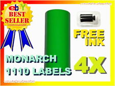 4 Sleeves Fluorescent Green Label For Monarch 1110 Pricing Gun 4 Sleeves=64Rolls