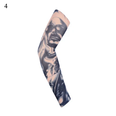 Temporary Tattoo Sleeves Body Art Cooling Fake Slip On Arm Sun Protector⊥ - Image 1 of 4