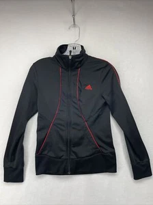 ADIDAS YOUTH ACTIVEWEAR JACKET BLACK SMALL S TRACK WORKOUT WEAR SPELL OUT LOGO - Picture 1 of 9