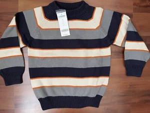 Gymboree Boys Size 4 Casual Striped Cotton Pullover Crewneck Sweater School - Picture 1 of 7