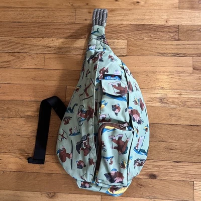 Трудно найти Kavu слинга веревки сумка Sasquatch снежного человека лагерь сумка новом зеленый - Изображение 1 из 4