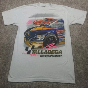 Vintage Talladega Superspeedway T Shirt Mens Large White Skimmers 90s Nascar - Picture 1 of 20