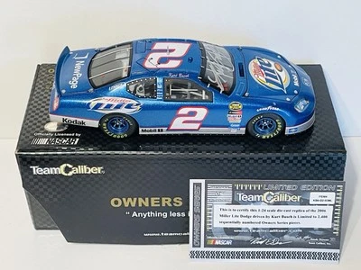 2006 Kurt Busch Signed #2 Miller Lite Dodge NASCAR 1/24 Ltd Edition TeamCaliber - Image 1 of 4