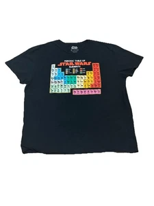 Camiseta negra Star Wars Periódica de Elementos de Star Wars para hombre talla grande - Imagen 1 de 3
