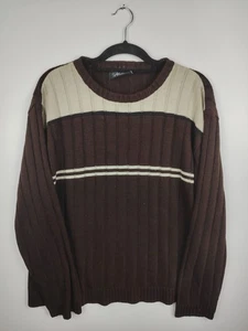 Blast is cool Herren Strickpullover weiß braun langarm warme Wolle Gr. M / A+ - Picture 1 of 8
