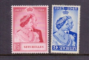 SEYCHELLES 1948 SILVER WEDDING ( 2 ) LMM CAT £20 - Picture 1 of 2