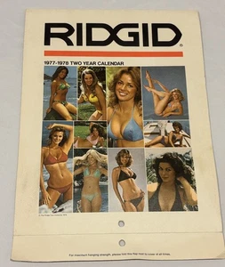 Vintage RIDGID 1977-1978 Pin-Up Bikini Models Ladies Tools Advertising Calendar - Picture 1 of 8