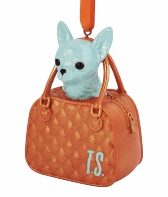 TOY CHIHUAHUA BARKING AT ME FROM A TINY PURSE ORNAMENT Taylor Swift