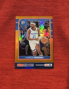 2024-25 Panini NBA Hoops Aaron Wiggins #192! ORANGE PRIZM! /199. OKC, Maryland - Bild 1 von 11