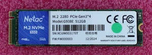 G938E - NETAC 512GB M.2 2280 PCIe M Key SSD - Picture 1 of 1
