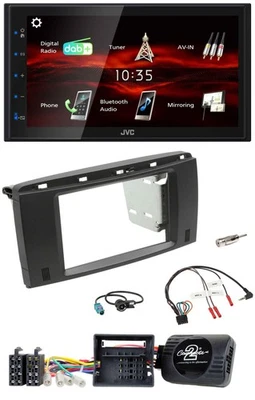 JVC USB Bluetooth Lenkrad DAB 2DIN Autoradio für Mercedes SLK 08-11 R171 - Bild 1 von 4