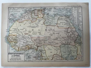 Nord- & Westafrika Sahara Barbary 1886 Katholisch Christlich Missionar Karte - Bild 1 von 7