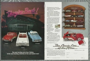 1988 Franklin Mint 2-page advertisement for 1:43 CLASSIC CARS OF THE FIFTIES set - Bild 1 von 3