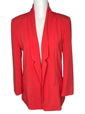 Eliza J Coral Orange Brings Women Open Blazer Size Small  - Image 1 of 4