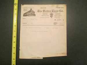 Better Tires Co Chicago IL 1922 invoice Letterhead 1494 - Picture 1 of 1