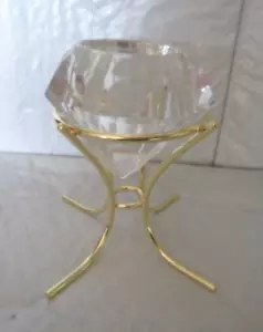 Bleikristall Bleikristall - Diamantform - Votivkerzenhalter mit Ständer - Bild 1 von 3