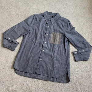 Kate Spade Saturday Denim Chambray Shirt Classic Button Down NWT Sz 10 - Picture 1 of 6