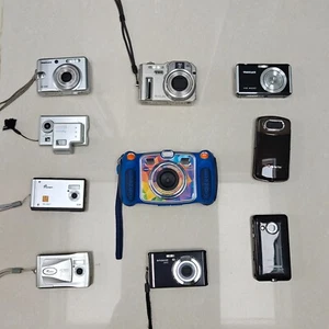 10x Digital Cameras Job Lot Casio EX-P600 Traveler DC 5900 XS 4000 Polaroid - Picture 1 of 8
