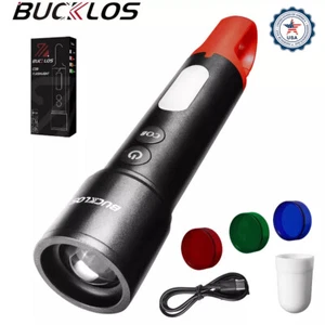 9 Modes Flashlight COB Waterproof Rechargeable Ipx5 Zoom LED Super Bright Lights - Picture 1 of 16