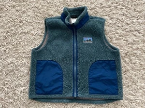 Patagonia Kids’ Retro X Fleece Vest Big Logo Blue Size Small - Picture 1 of 6