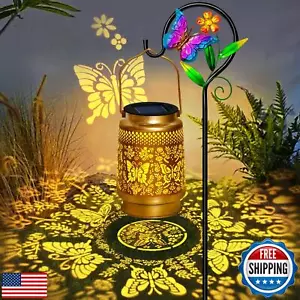 Butterfly Solar Lanterns Outdoor Waterproof with Shepherd Hook,Garden Lights - Picture 1 of 5